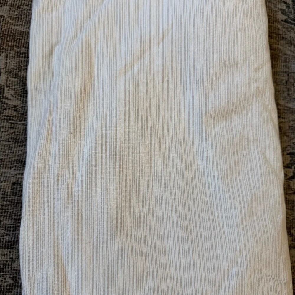 Threshold Khaki Micro Striped Textured Shower Curtain